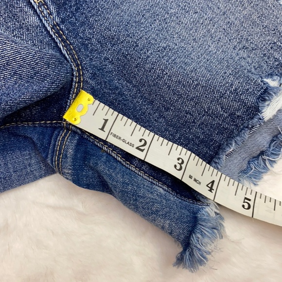 Jean distressed blue stretch shorts - Picture 5 of 16